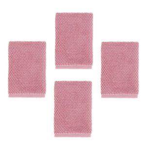 4 brand new Wild Sage Savannah 90% Cotton 16x28" HAND Towels in MAUVE PINK color